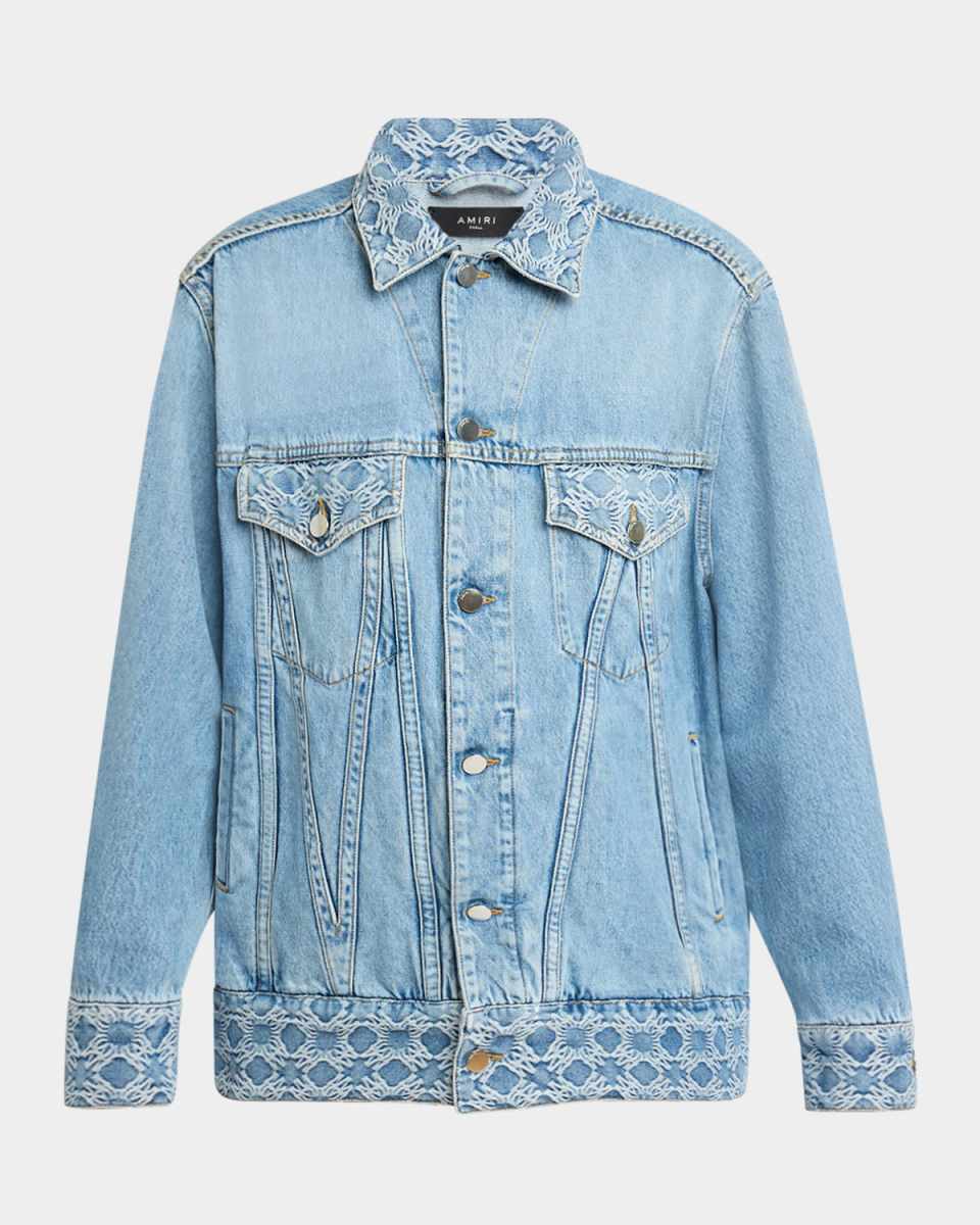 MA Quad Denim Jacquard Trucker Jacket
